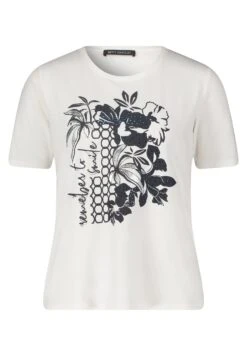 Betty Barclay Mit Aufdruck - T-Shirt Print - Weiß Dunkelblau -Only Mode Winkel 7102925da5794095a8e8637f86b91378