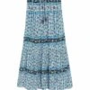 Marks & Spencer Printed Tiered - Plooirok - Blue Mix