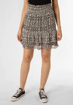 Marie Lund A-Lijn Rok - Ecru Schwarz