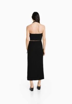 BERSHKA Gathered Blend - Maxirok - Black -Only Mode Winkel 72d2fb1838f940ac8ab65402315fa8e5