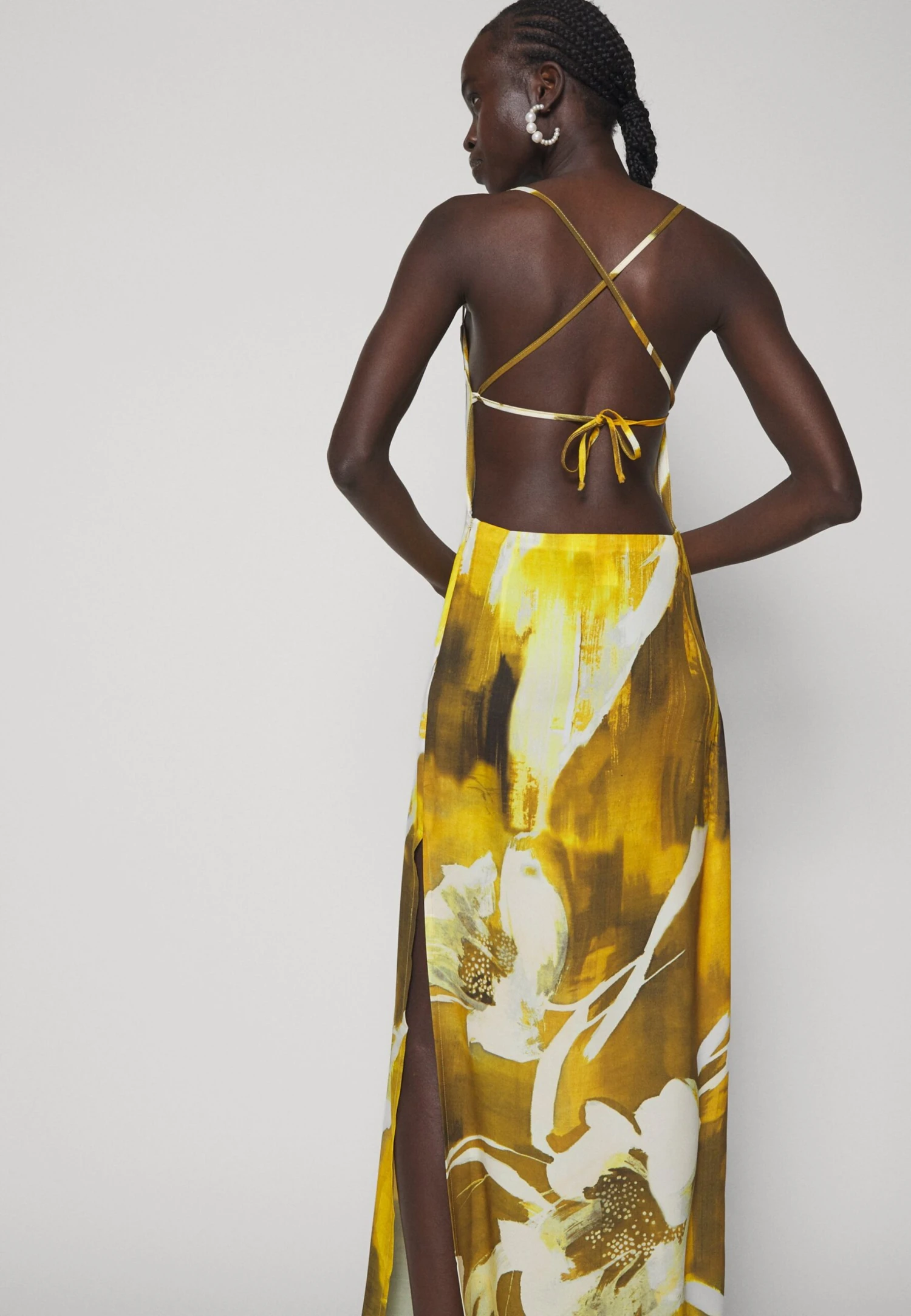 Estampado Flor - Maxi-Jurk - Yellow 7 Estampado Flor - Maxi-Jurk - Yellow - Afbeelding 7