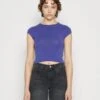 BDG Urban Outfitters Slinky Cap Sleeve T - T-Shirt Basic - Blue