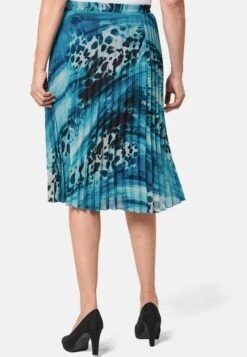 GOLDNER Mit Trageangenehmen Schlupfbund - A-Lijn Rok - Turquoise Patterned 6 GOLDNER Mit Trageangenehmen Schlupfbund - A-Lijn Rok - Turquoise Patterned -Only Mode Winkel 74f9066d0a564ec8a1a89b74c5e06292