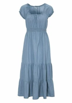 With Flounces - Spijkerjurk - Blue Denim -Only Mode Winkel 76b2512c349e4cb486068e4f74c9789e