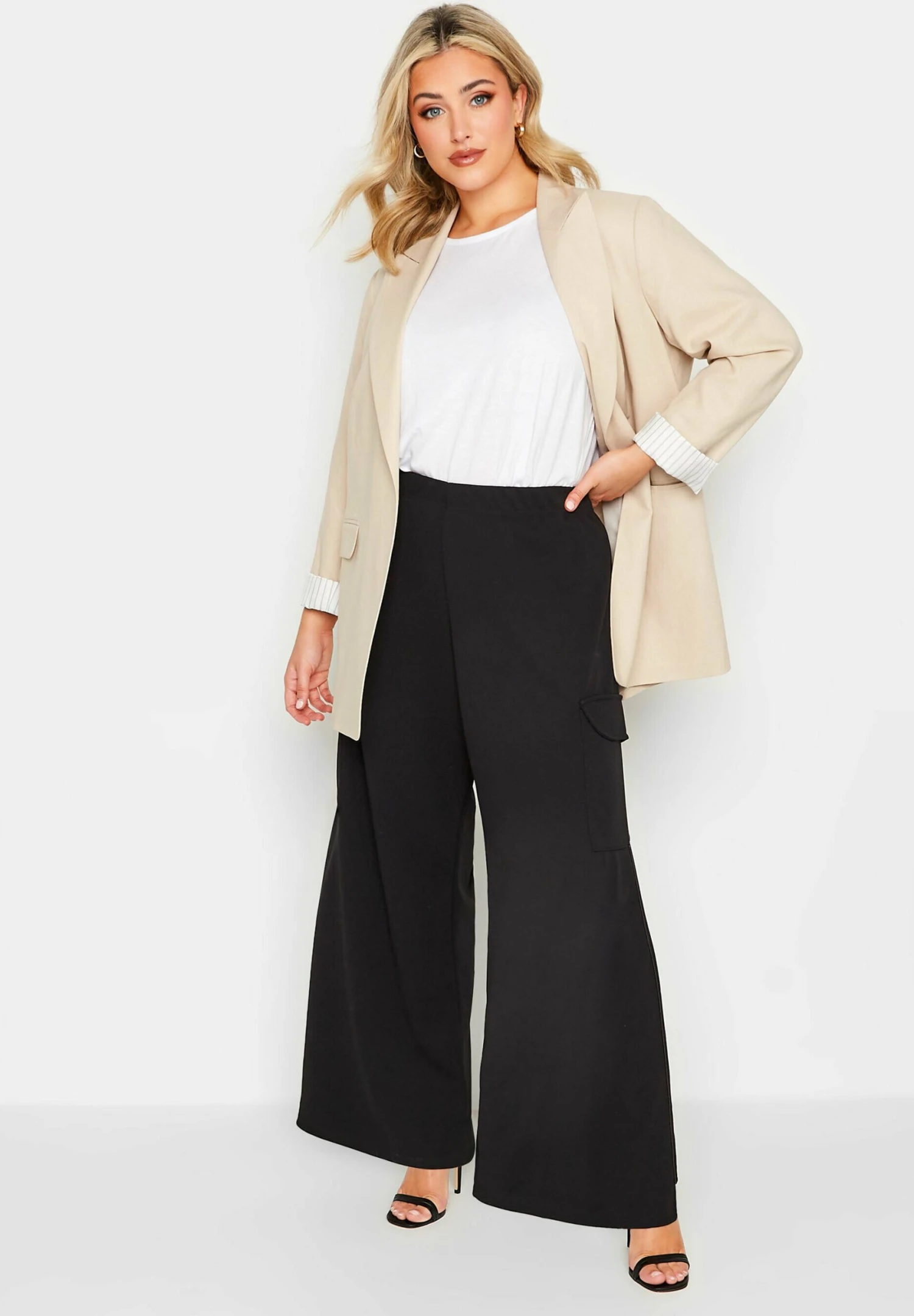 Cargo Pocket Wide Leg - Broek - Black 2 Cargo Pocket Wide Leg - Broek - Black - Afbeelding 2