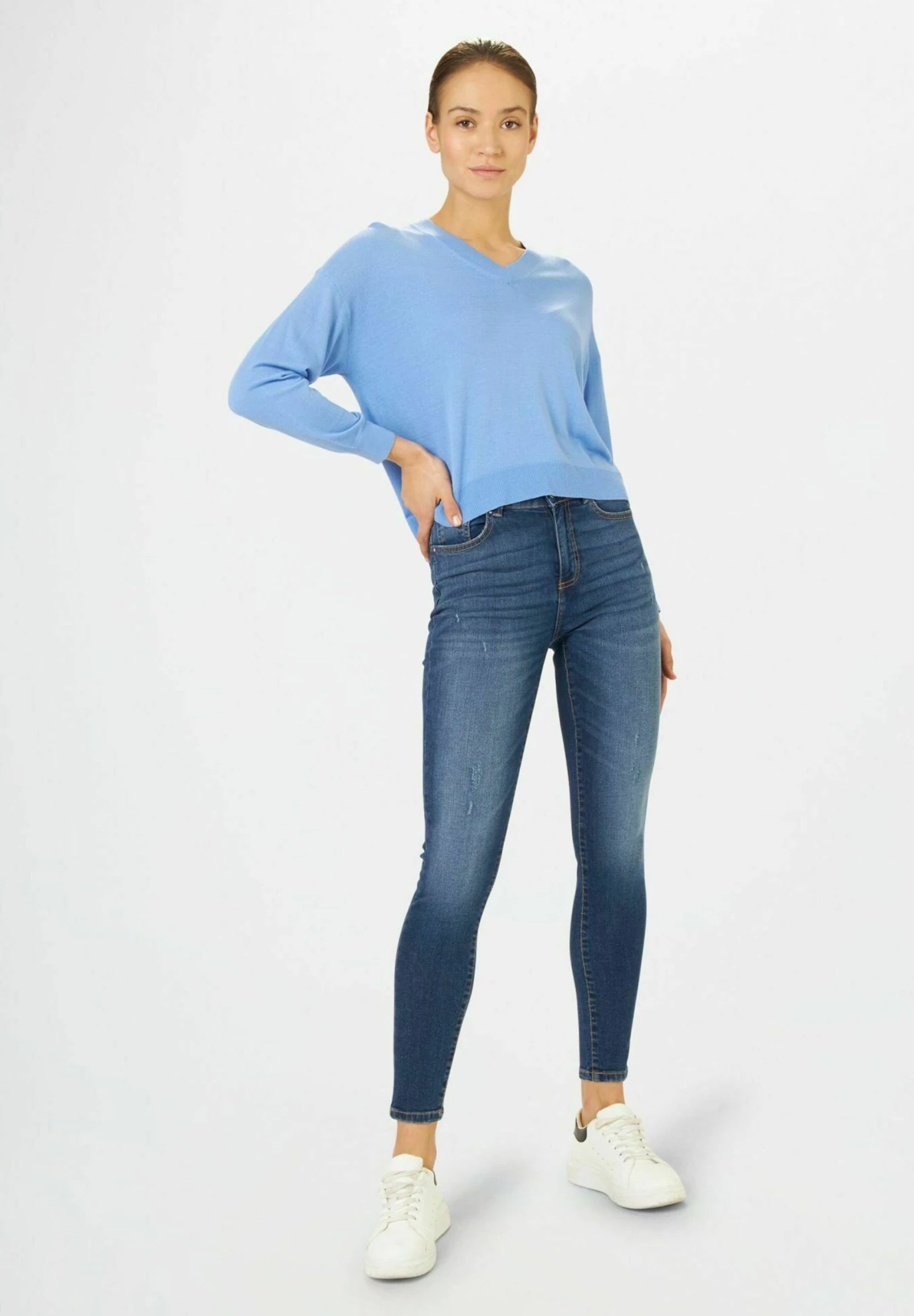 Skinny Fit - Slim Fit Jeans - Blu 2 Skinny Fit - Slim Fit Jeans - Blu - Afbeelding 2