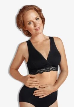 Carriwell Crossover Sleeping & Nursing Bra Organic - Bustier - Black