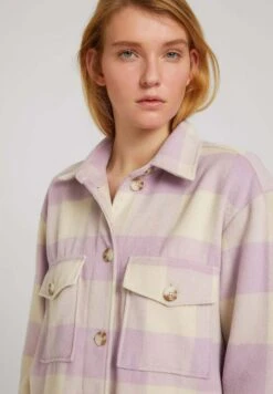 TOM TAILOR Denim Halflange Jas - Beige Rose Check -Only Mode Winkel 775a4af4d6544bf6b5372b54a75a7a14