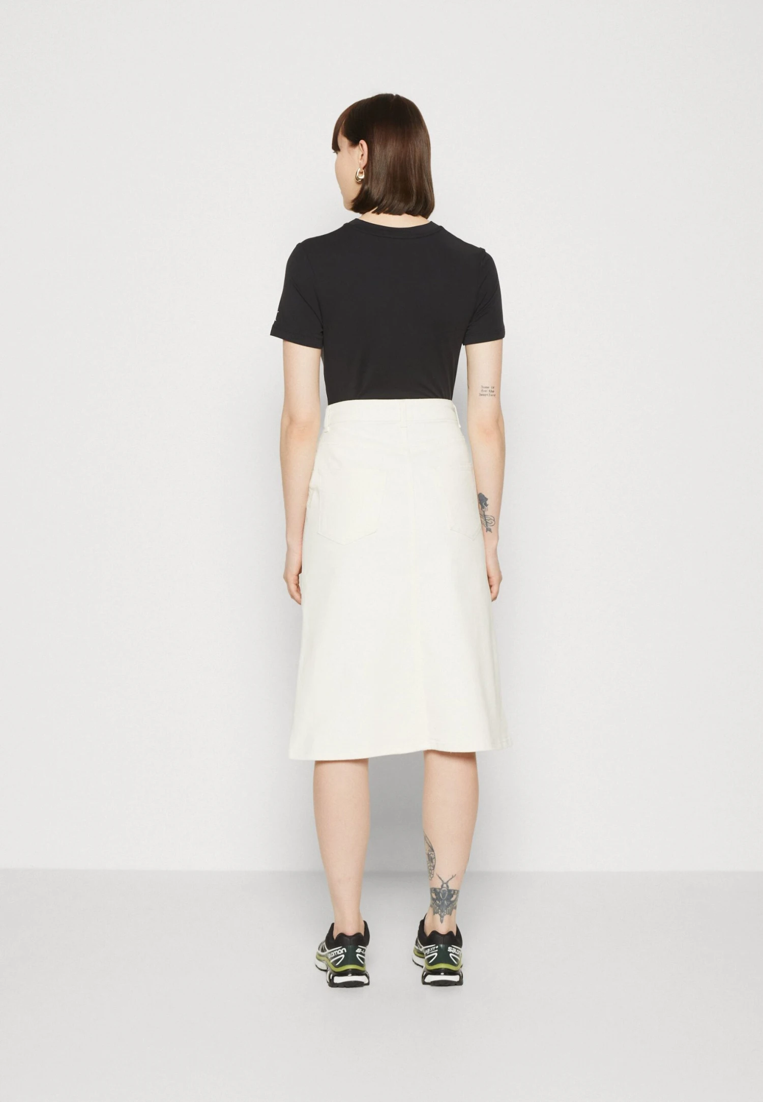 Selected Femme Slfvinnie Midi Skirt - Jeansrok - Whisper White 3 Selected Femme Slfvinnie Midi Skirt - Jeansrok - Whisper White - Afbeelding 3