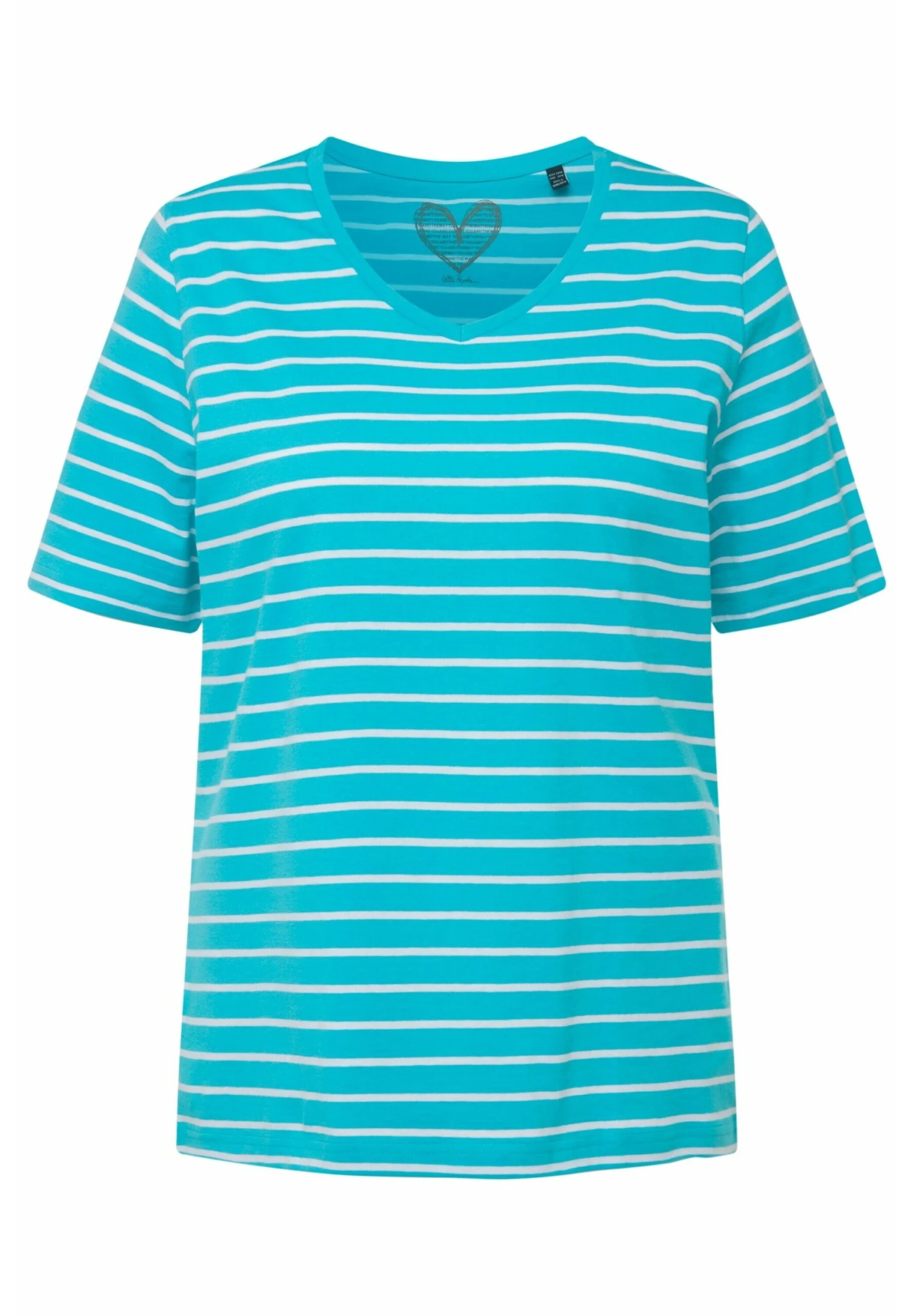 Ulla Popken T-Shirt Print - Deep Aqua 4 Ulla Popken T-Shirt Print - Deep Aqua - Afbeelding 4