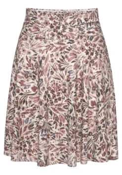 A-Lijn Rok - Creme Mauve Bedruckt -Only Mode Winkel 7afded86cc7344fa916fc04041842990