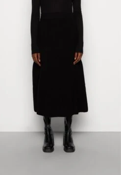 Marc O'Polo Skirt Midi A-Shape - A-Lijn Rok - Black