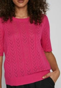 Vila Kurzärmeliges - T-Shirt Print - Pink Yarrow -Only Mode Winkel 7bc65174a0dd4a84a40023276ea8e236