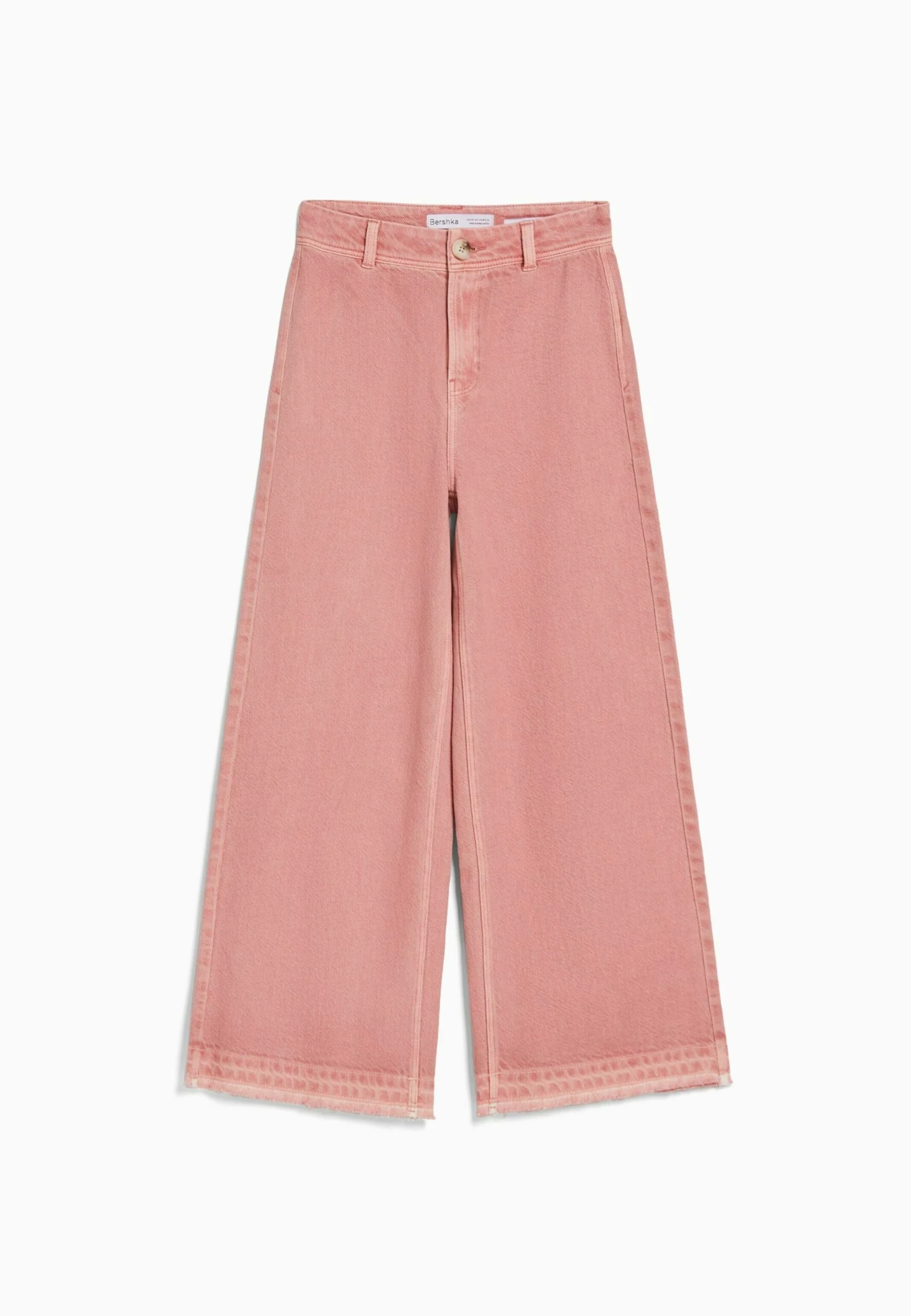 BERSHKA Culottes- Flared Jeans - Pink 4 BERSHKA Culottes- Flared Jeans - Pink - Afbeelding 4