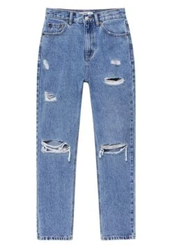 PULL & BEAR Ripped- Straight Leg Jeans - Blue Denim 12 PULL & BEAR Ripped- Straight Leg Jeans - Blue Denim -Only Mode Winkel 7dbe9ed1fb7e48c6ad35d68c1ebf1f33