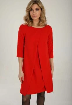 Dreiviertelarm Mini Gerade - Jurk - Red