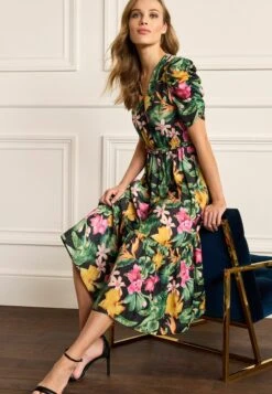 Next Ruched Sleeve Midi Petite - Jurk - Floral -Only Mode Winkel 821ddbf18c264ab4b029610a20ef3cdd