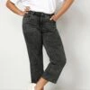 Culotte - Straight Leg Jeans - Schwarz