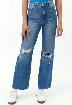 Relaxed Fit Jeans - Mid Denim