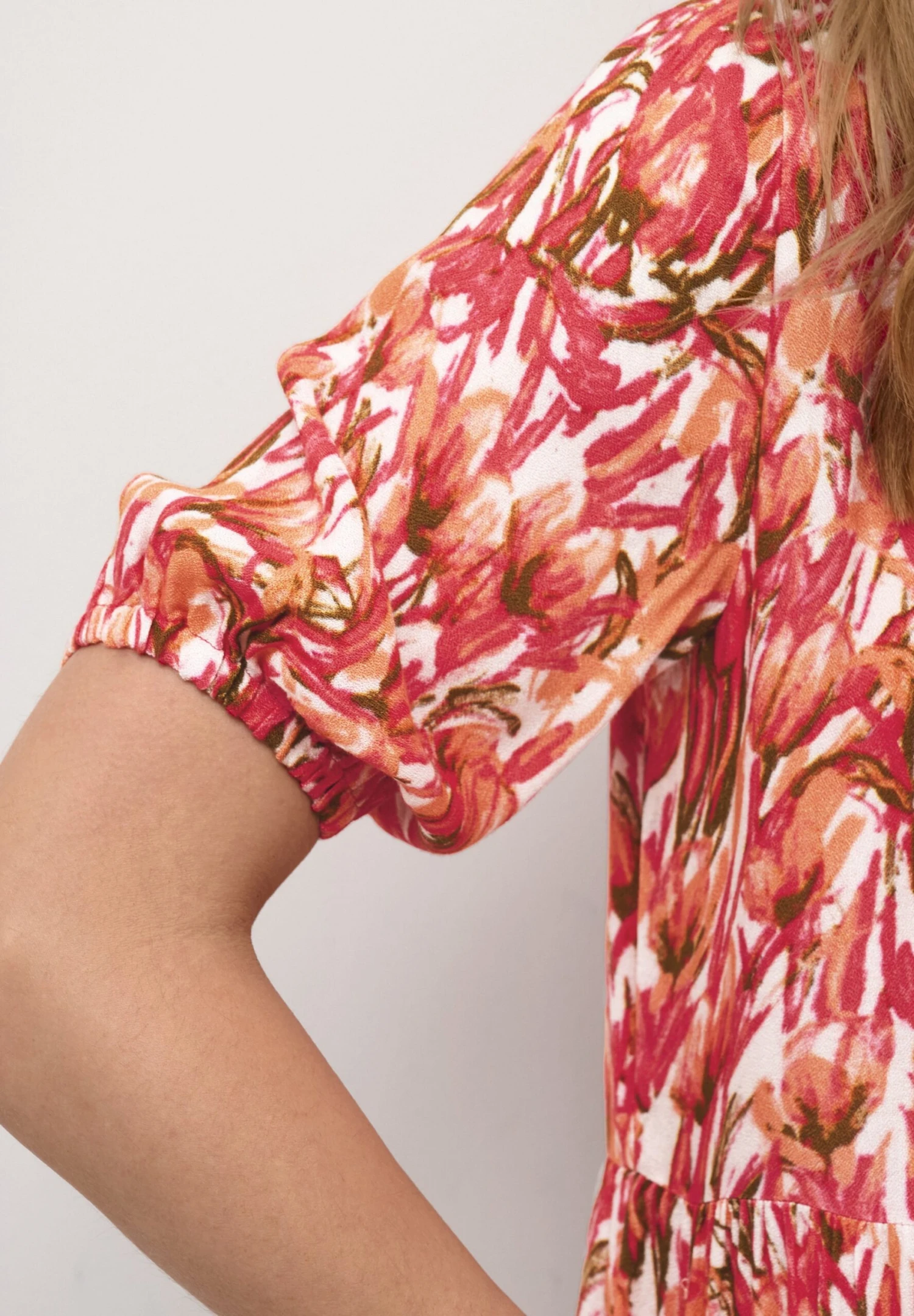 Kaffe Regular Fit - Jurk - Papaya Flower Print 4 Kaffe Regular Fit - Jurk - Papaya Flower Print - Afbeelding 4