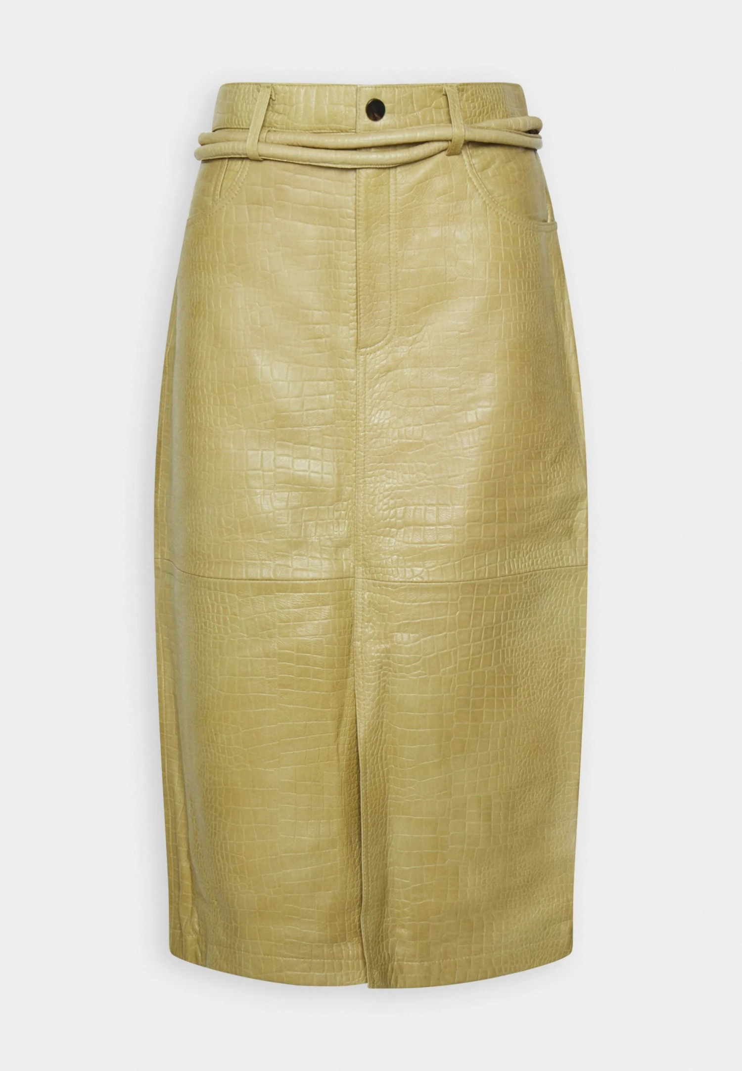 Ben Croco - Kokerrok - Khaki 4 Ben Croco - Kokerrok - Khaki - Afbeelding 4