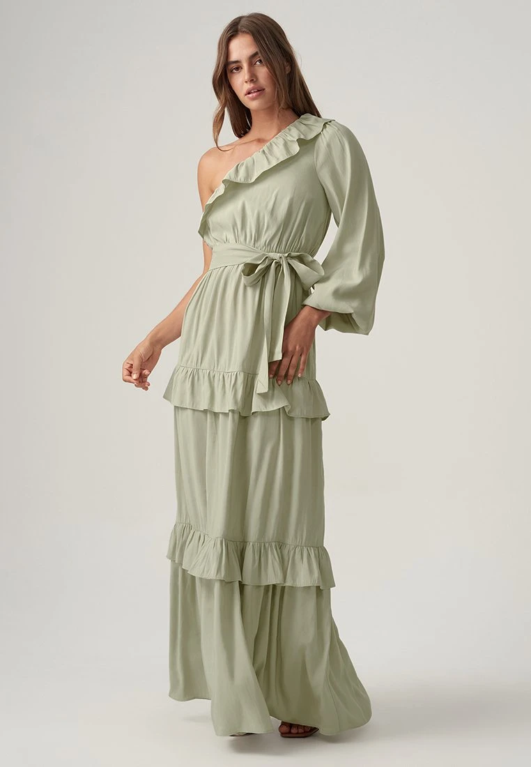 Maxi-Jurk - Sage Green 1 Maxi-Jurk - Sage Green