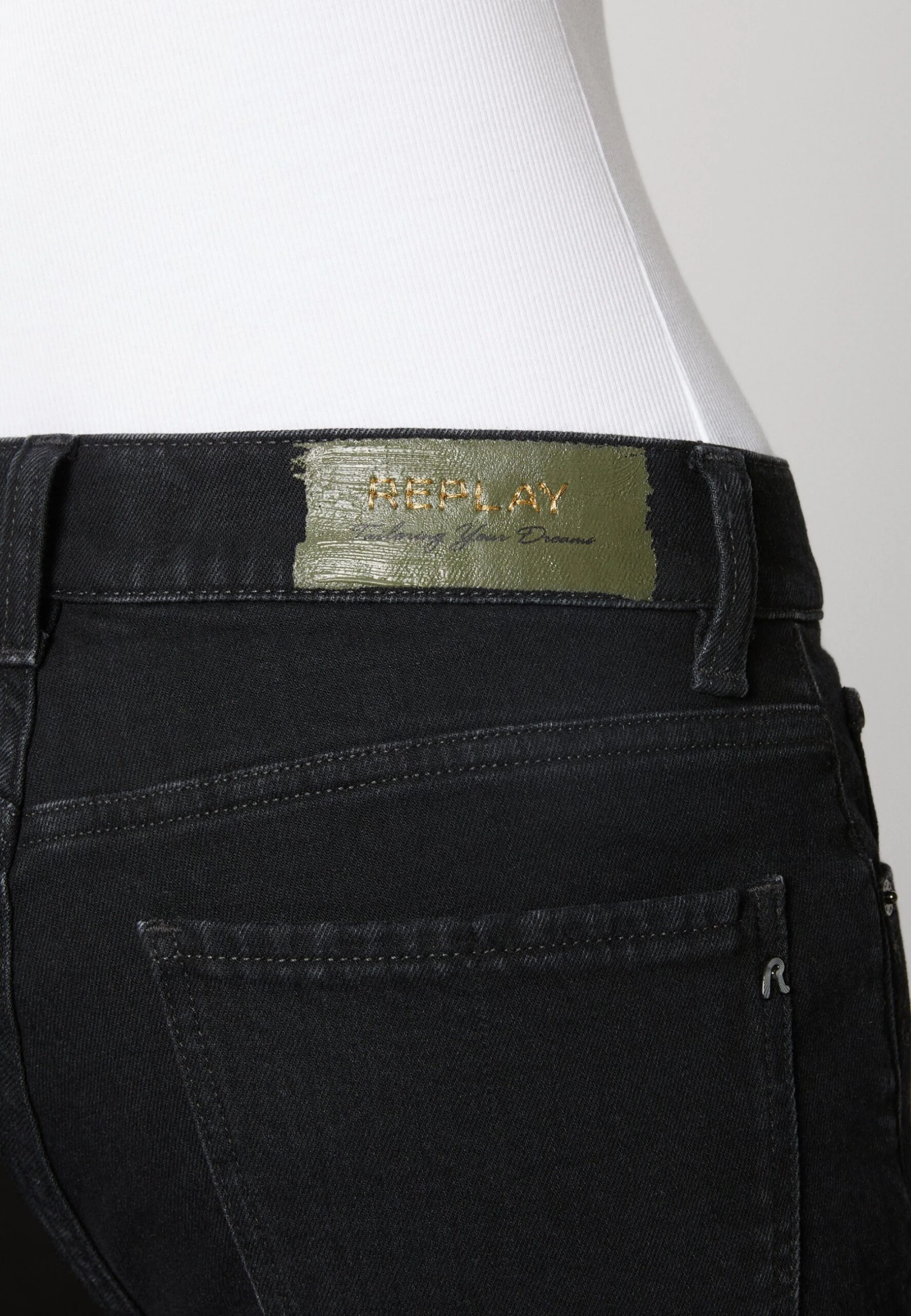 Replay Maijke- Straight Leg Jeans - Dark Grey 5 Replay Maijke- Straight Leg Jeans - Dark Grey - Afbeelding 5