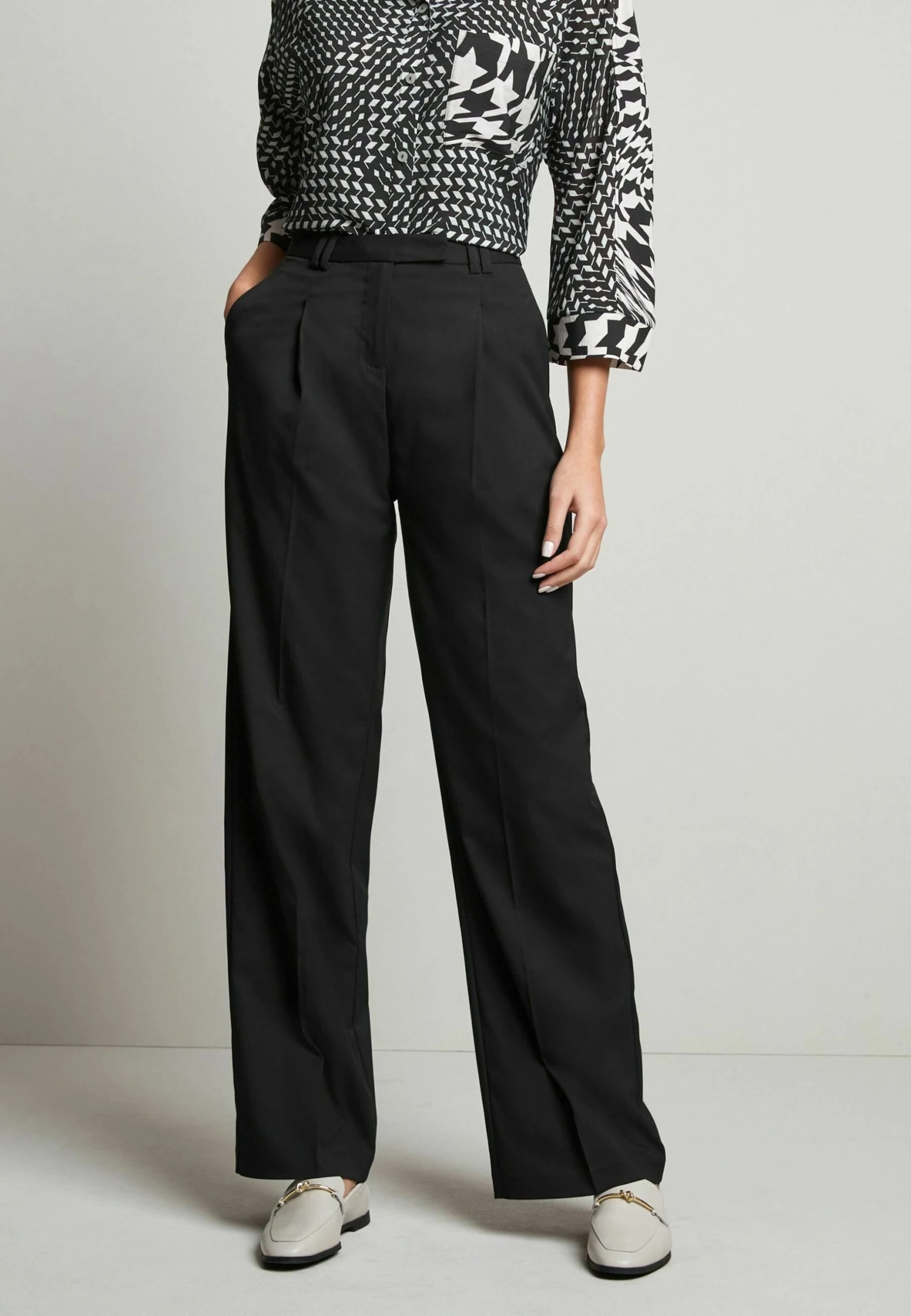 Next Tailored Wide Leg Standard - Broek - Black 1 Next Tailored Wide Leg Standard - Broek - Black