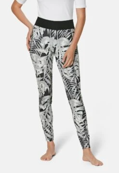 Legging - Schwarz Eisgrau Multicolor