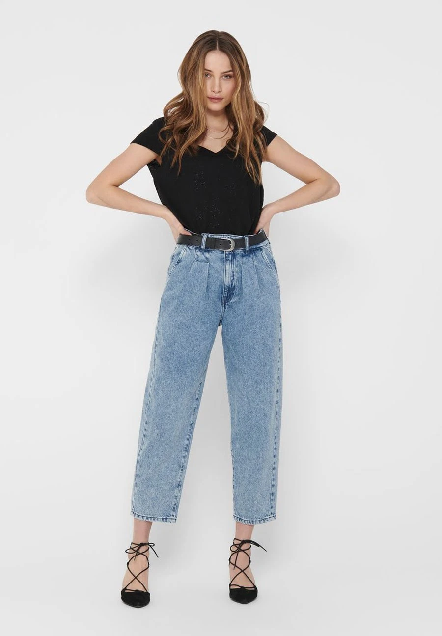 ONLY Straight Fit Jeans Onlhavana Life Hw Carot Cropped - Straight Leg Jeans - Medium Blue Denim 2 ONLY Straight Fit Jeans Onlhavana Life Hw Carot Cropped - Straight Leg Jeans - Medium Blue Denim - Afbeelding 2