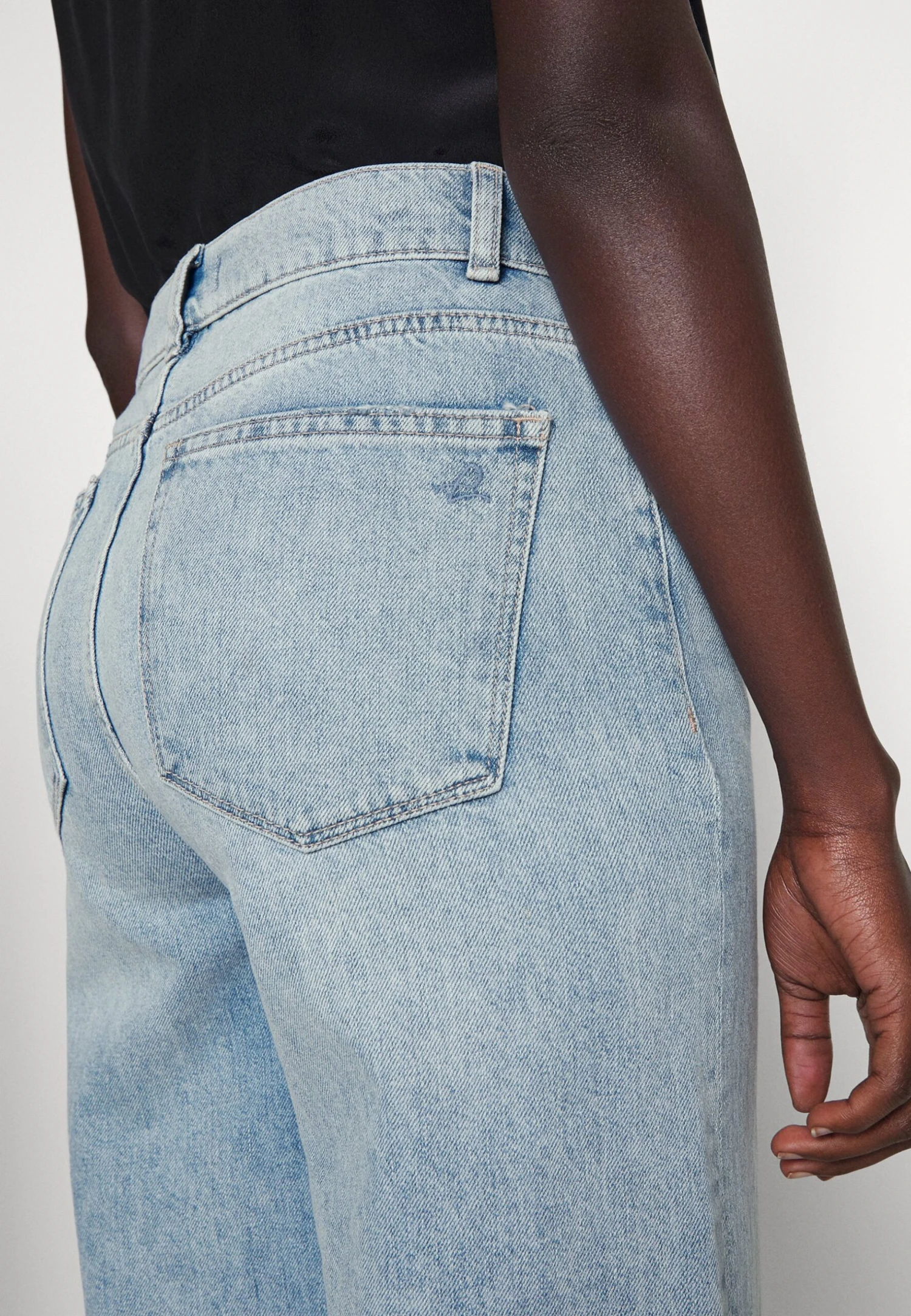 DL1961 Hepburn Wide Leg/High Rise Vintage - Straight Leg Jeans - Slate 4 DL1961 Hepburn Wide Leg/High Rise Vintage - Straight Leg Jeans - Slate - Afbeelding 4