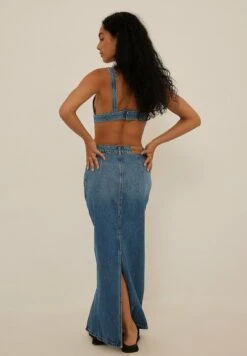 NA-KD Mit Schlitzdetail - Maxirok - Light Blue -Only Mode Winkel 86d5b996bb4142ac9ca4b5bee61e9b66