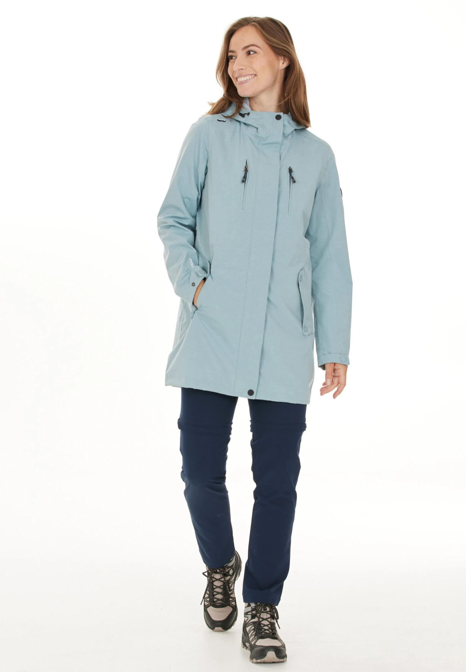 Whistler Regenmantel Leia W W-Pro 10000 - Parka - Lichtblauw 2 Whistler Regenmantel Leia W W-Pro 10000 - Parka - Lichtblauw - Afbeelding 2