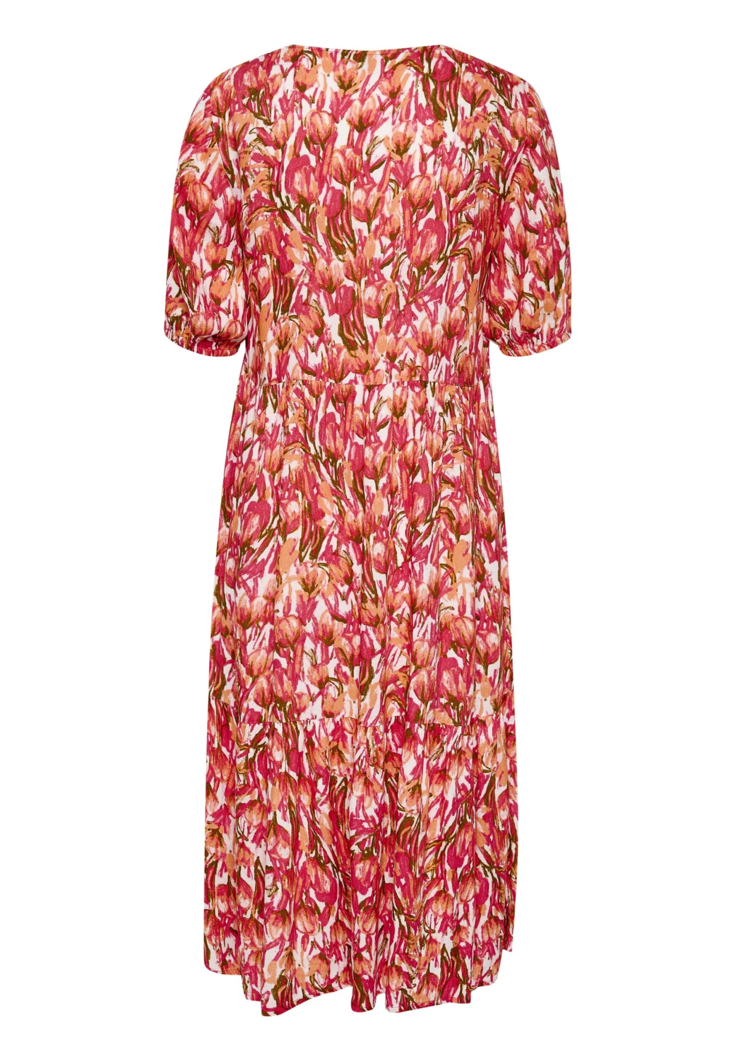 Kaffe Regular Fit - Jurk - Papaya Flower Print 6 Kaffe Regular Fit - Jurk - Papaya Flower Print - Afbeelding 6