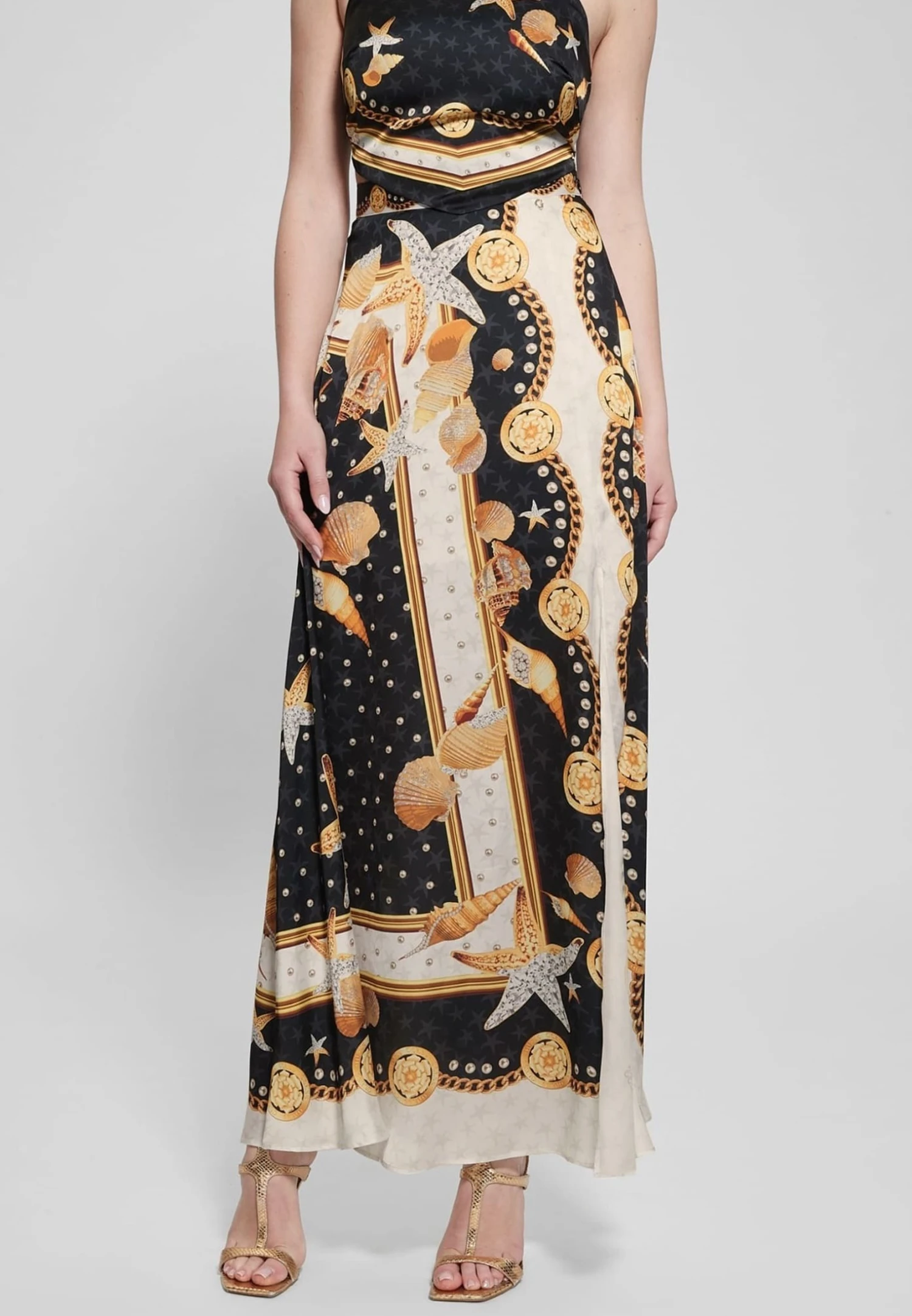 Guess Mit Barock-Print - Wikkelrok - Mehrfarbig Schwarz 1 Guess Mit Barock-Print - Wikkelrok - Mehrfarbig Schwarz