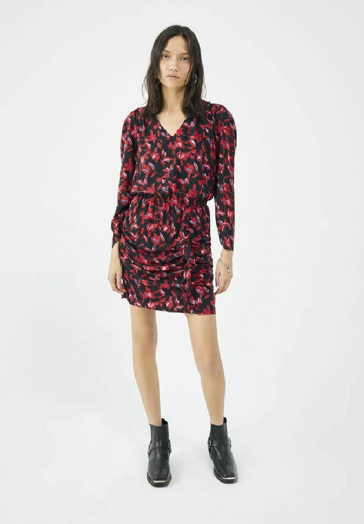 Ikks Mit Floralem Print - Jurk - Red 1 Ikks Mit Floralem Print - Jurk - Red
