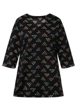 Ulla Popken Grafische Print, Zipper, Zakken, 3/4-Mouwen - Longsleeve - Zwart 9 Ulla Popken Grafische Print, Zipper, Zakken, 3/4-Mouwen - Longsleeve - Zwart -Only Mode Winkel 88b58493d9ae47f287abfa6cca506846