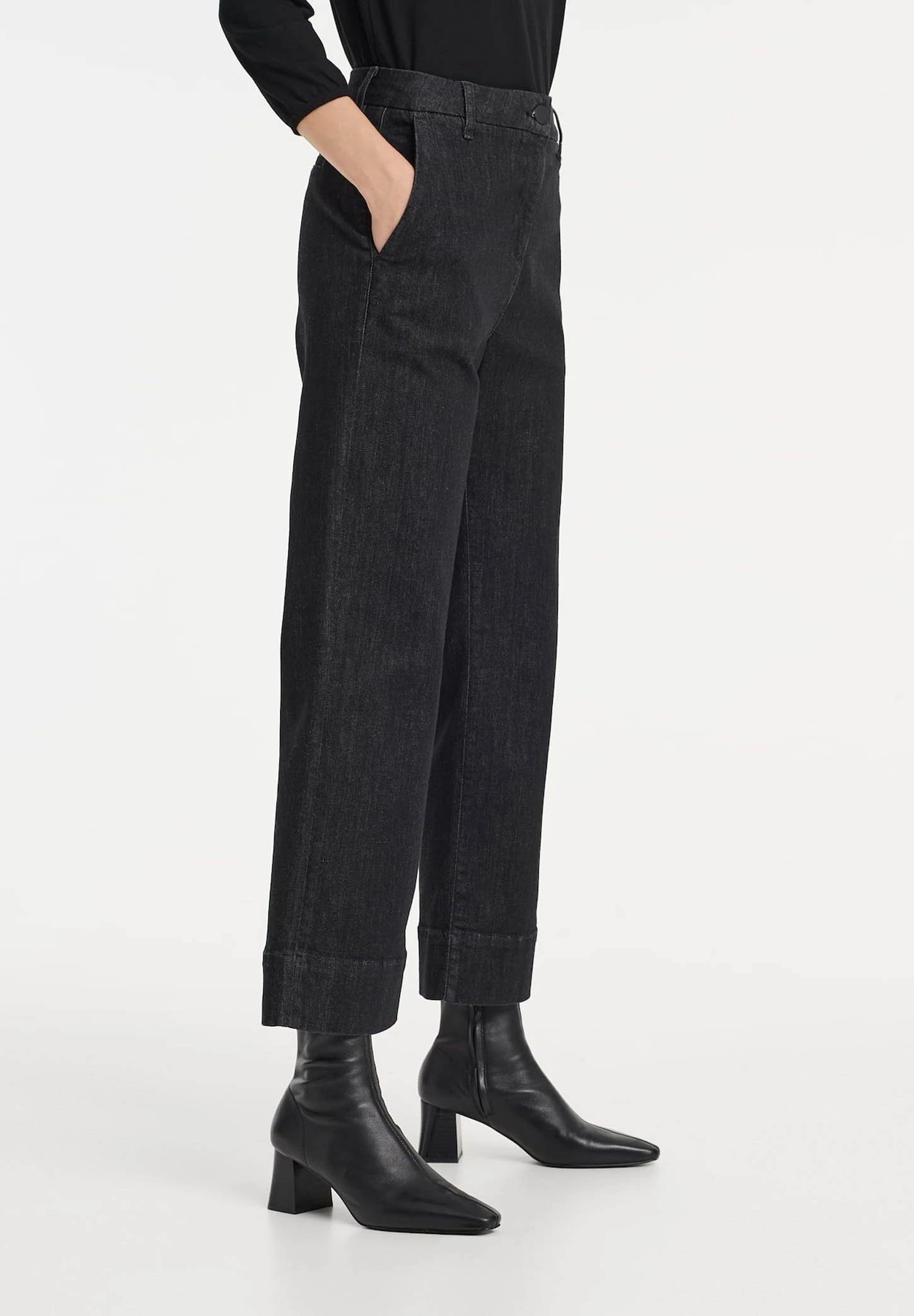 OPUS Mila Pure - Flared Jeans - Deep Black 7 OPUS Mila Pure - Flared Jeans - Deep Black - Afbeelding 7