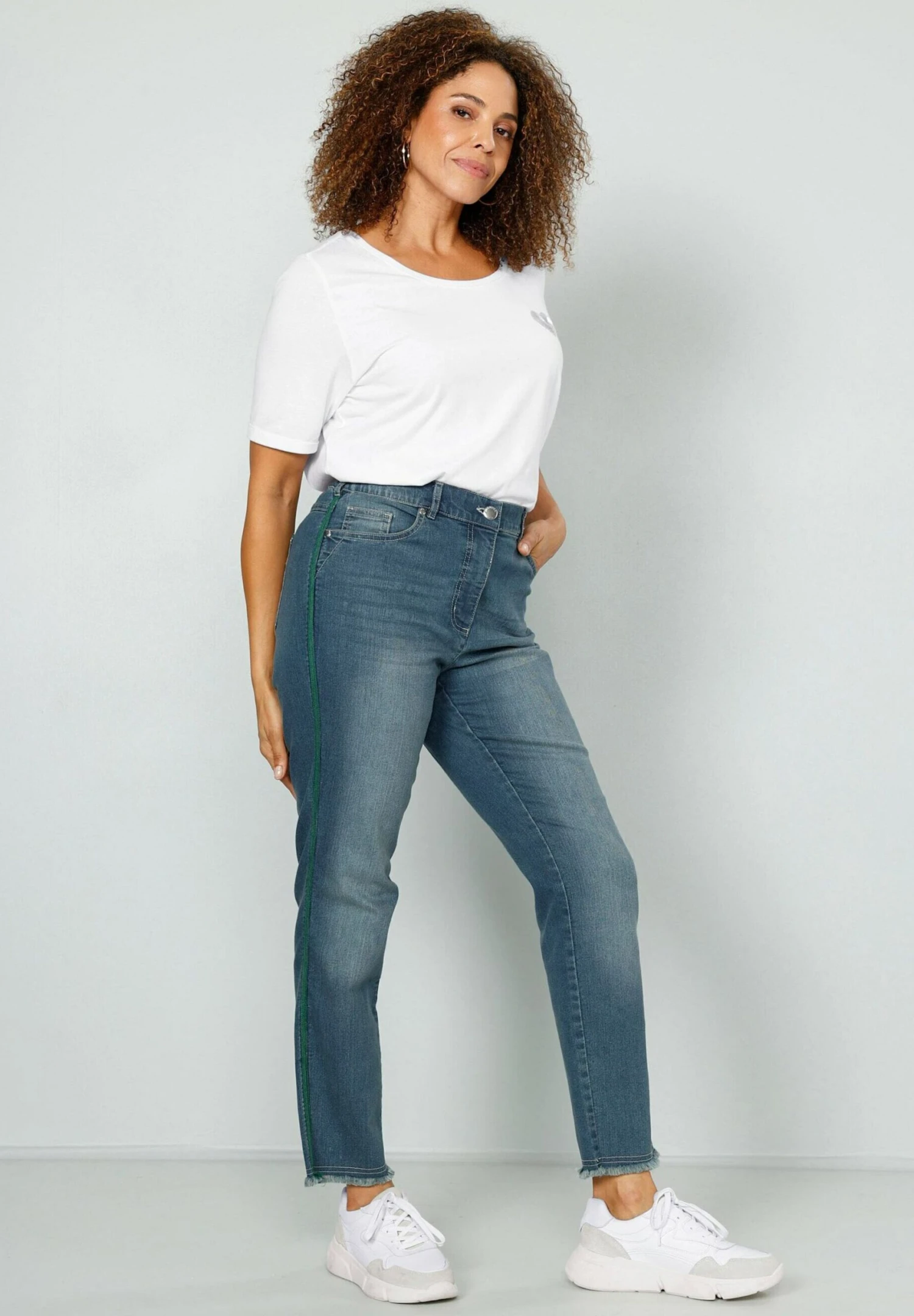 Slim Fit Jeans - Blue Bleached 2 Slim Fit Jeans - Blue Bleached - Afbeelding 2