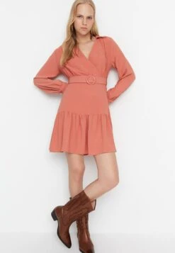 Trendyol Jurk - Brown -Only Mode Winkel 8bc37f33195a4af59dceb9e69b55f69c