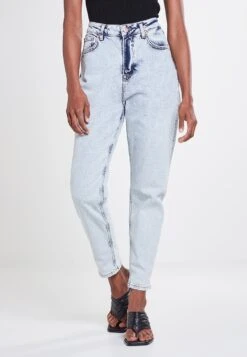 NA-KD Jeans Tapered Fit - Acid Blue