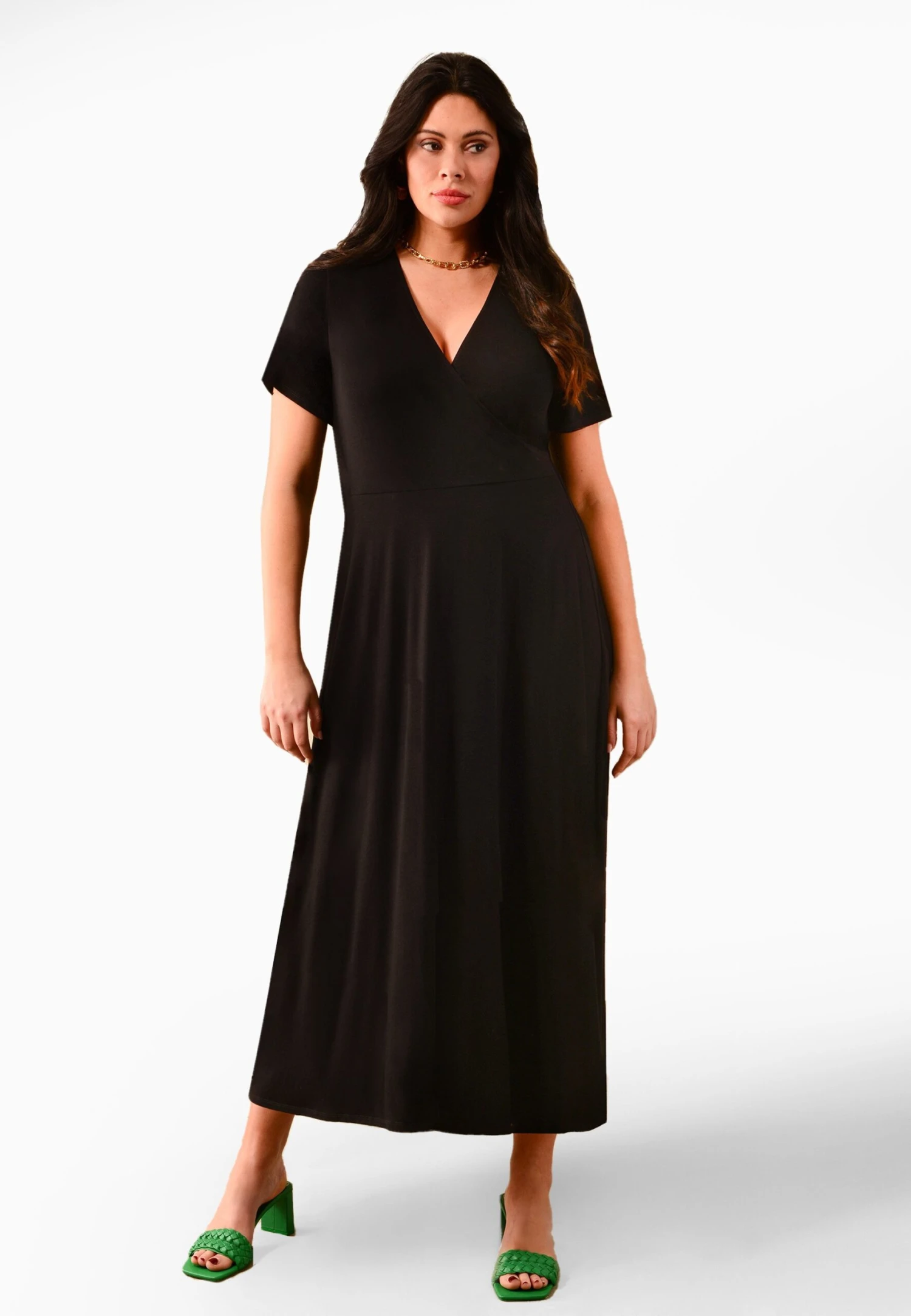 Wrap Short Sleeved- Jerseyjurk - Black 1 Wrap Short Sleeved- Jerseyjurk - Black