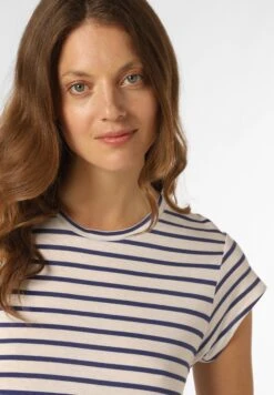 Marie Lund Jerseyjurk - Ecru/Blau -Only Mode Winkel 8e118a60ce0f4b2bbb7b37a8ae21a4cb