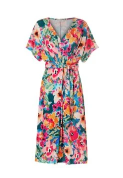 Milenno - Jurk - Turquise -Only Mode Winkel 8e2725f6b45647a98b9d4838a136277d