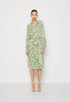 Vila Vimoras Ria High Neck Dress - Jurk - Calliste Green