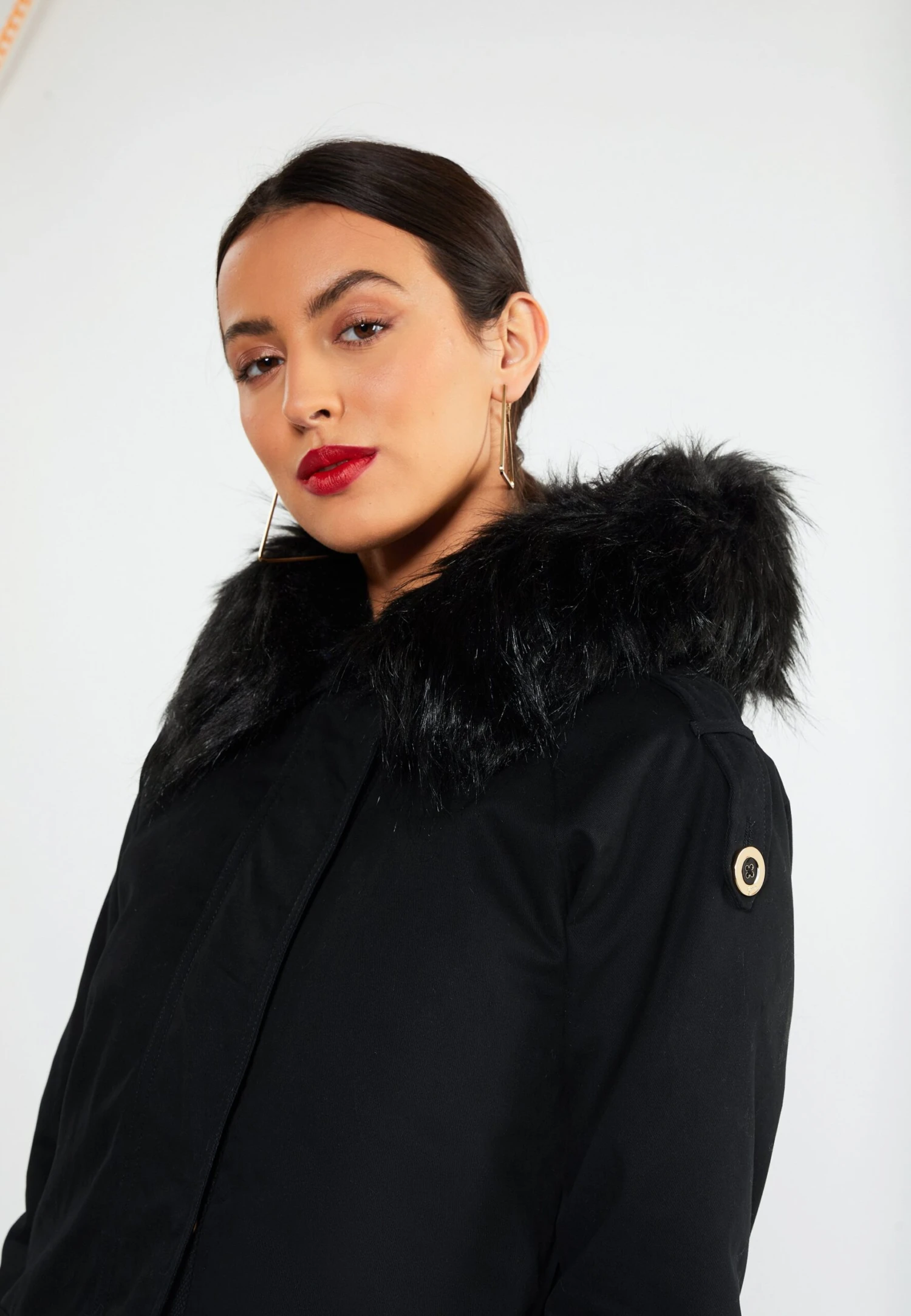 Faina Minya - Winterjas - Schwarz 4 Faina Minya - Winterjas - Schwarz - Afbeelding 4