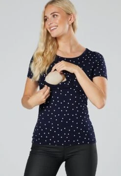 Z Funkcją Karmienia - T-Shirt Basic - Marineblaue Tupfen -Only Mode Winkel 90530a1ca8e34dcdbc7acd477130ca5d