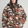 Ladies Boyfriend Camo Puffer - Winterjas - Khaki