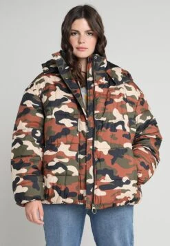Ladies Boyfriend Camo Puffer - Winterjas - Khaki