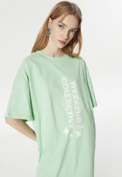 Twist Relaxed Fit Slogan And Visual Printed Combed Cotton - Jerseyjurk - Mint Green 9 Twist Relaxed Fit Slogan And Visual Printed Combed Cotton - Jerseyjurk - Mint Green -Only Mode Winkel 90c49f2c801f4e3aa6bbb179946e4f85